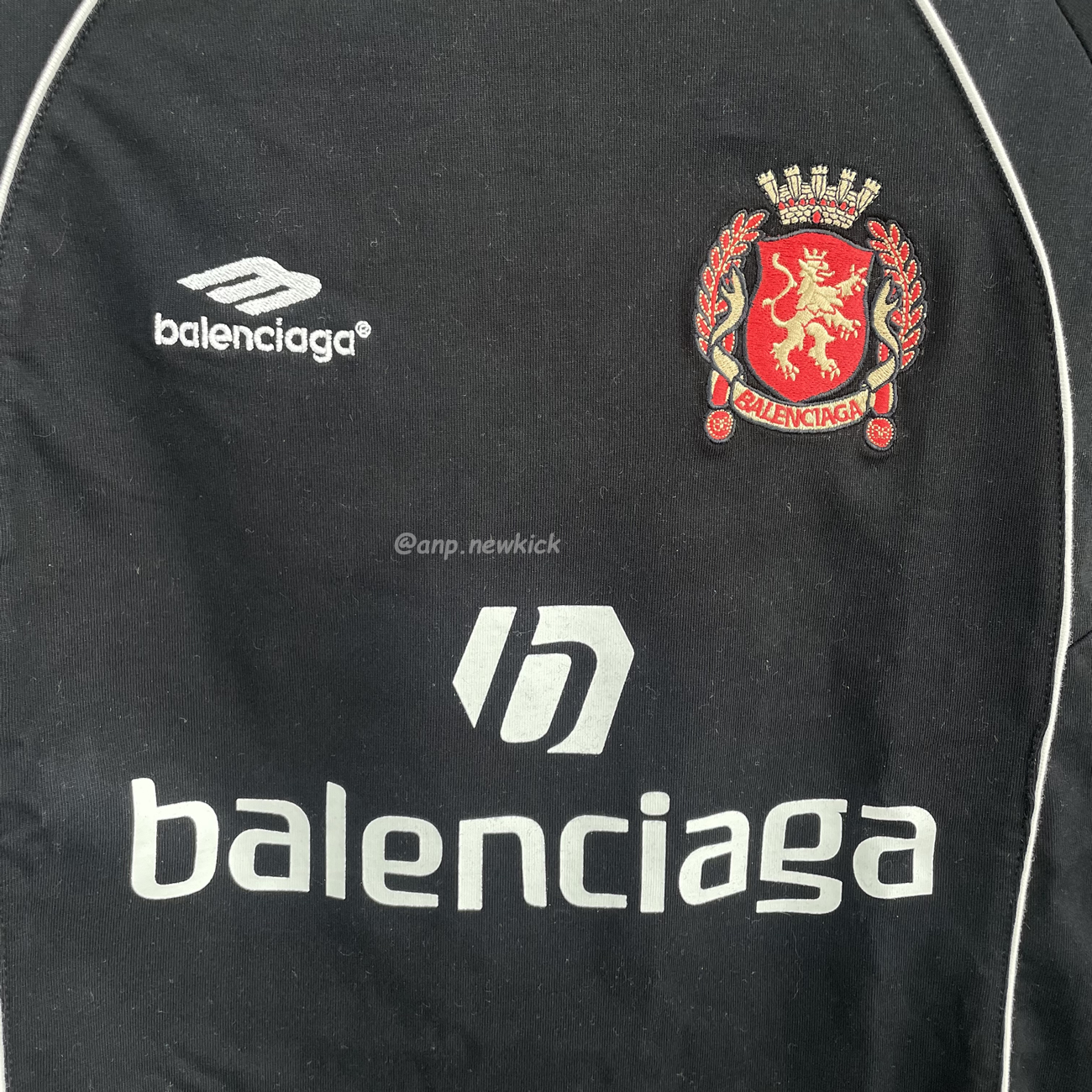 Balenciaga Black Soccer Long Sleeve Jersey T Shirt (13) - newkick.org